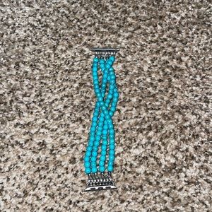 Beaded turquoise Apple Watch band